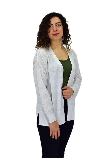 Nazalia Women's Knitwear Glittery Seasonal Cardigan Baklava Pattern Bgl-St04669
