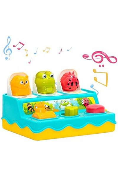 Moon Pop-Up Animals Toy – Interactive Sensory Toy with Music, Sounds & Melodies – Port