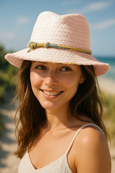 LAGRANZE Starfish Charm Women's Straw Hat