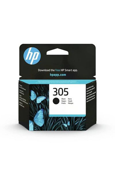 HP حبر 305 أسود حبر أسود أصلي من HP