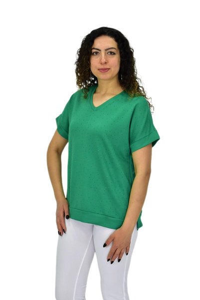 lavella Tricou de damă cu jumătate de mânecă cu decolteu în V Stone Lycra BGL-ST04653