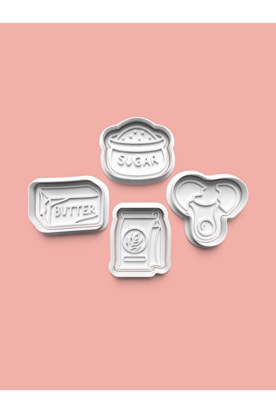 AKTASTORE Food Cooking Material Mold and Sugar Paste Mold Set of 4
