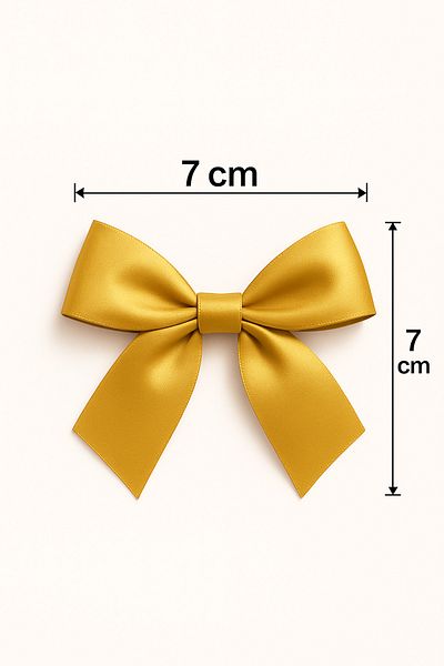 edalle 10 Pieces Gold Satin Bow Ribbon 20mm Satin Ribbon