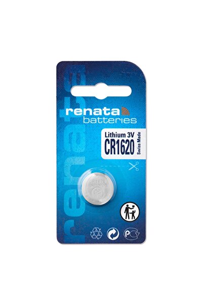 RENATA بطارية ريناتا CR1620 ليثيوم 3 فولت صناعة سويسرية - قطعة واحدة