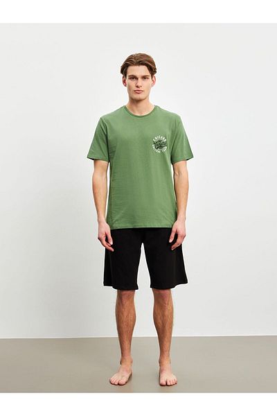 LC Waikiki Σετ πιτζάμες ανδρικών σορτς LCW ECO Standard Fit