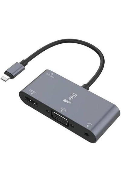 SP SPON 4-in-1 HDMI VGA AV Adapter for iPhone by SB Spoon