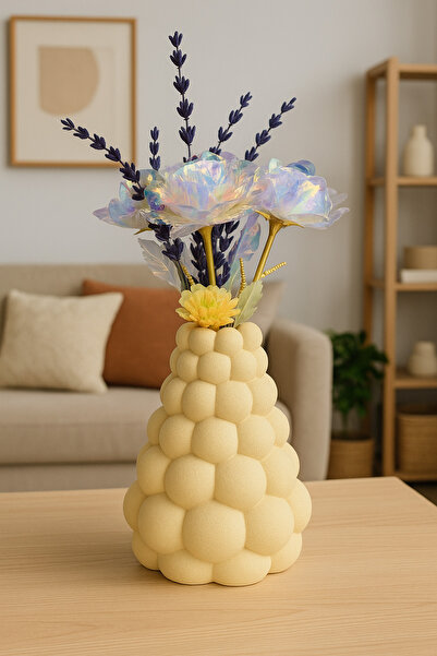 Asel Bubble Vazo (çiçekler fiyata dahil değildir )