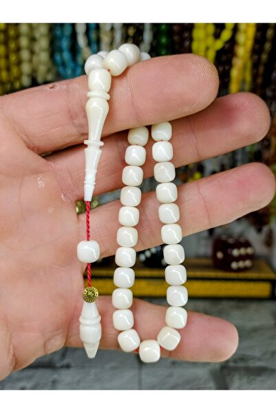 Genel Markalar Beyaz Fosil Narçıl Tesbih El İşçiliği Mehmet Erbabacan Usta Ta...