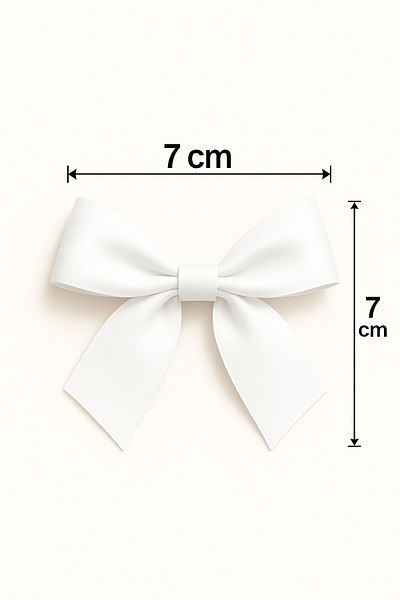 edalle 10Pcs White Satin Bow Ribbon 20mm Satin Ribbon