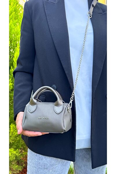 Just Polo Women's Small Size Cylinder Model Hand and Shoulder Bag