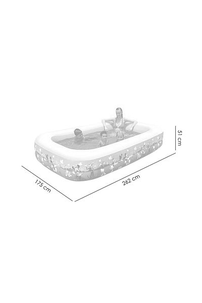 BESTWAY Piscina Gonflabila Pentru Copii, Dreptunghiulara, Model Mickey Mouse, 262x175x51 Cm,