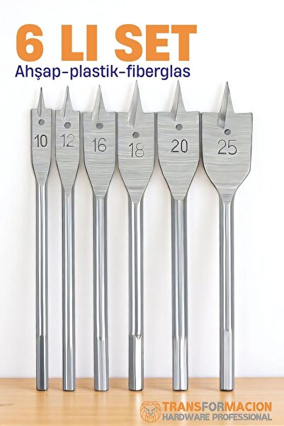Transformacion Ahşap Yaprak Matkap Ucu Seti - Plastik Fiberglas Ahşap Delik A...