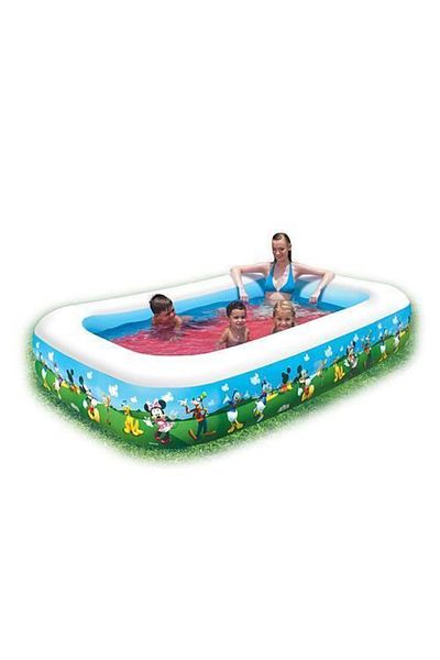 BESTWAY Piscina Gonflabila Pentru Copii, Dreptunghiulara, Model Mickey Mouse, 262x175x51 Cm,
