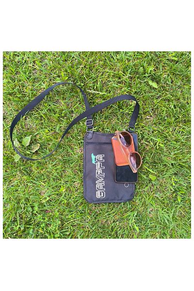 gampfa Oxford Fabric Strap Shoulder Bag 24X17 Cm, Water Resistant Black
