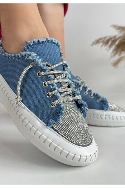 Beruflic Enber Blue Denim Lace-Up Sneakers
