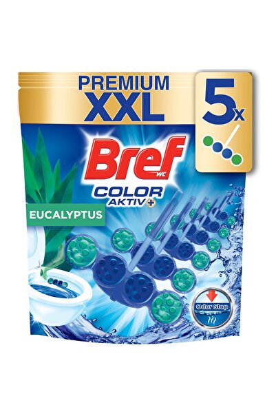 Bref Bref Color Active Eucalyptus toilet air freshener, 5x50g