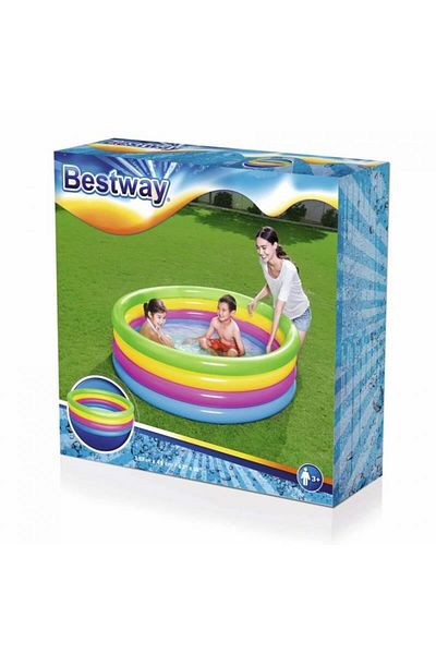 BESTWAY Piscina Gonflabila Pentru Copii, Rotunda, Curcubeu, 157x46 Cm, Rainbow