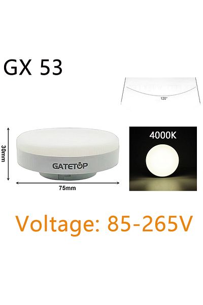 Choice 5w 5PCS daylight 5-20PCS LED spotlight GX53 wardrobe light grille light AC85-265V 5W/7W/9W/12W/15W