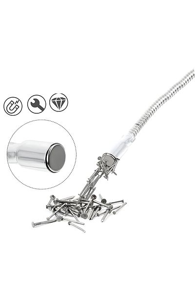 Transformacion Flexible Magnetic Pick up Tool - Magnetized Spiral Rod Metal Screw Bolt Nut Search Stick