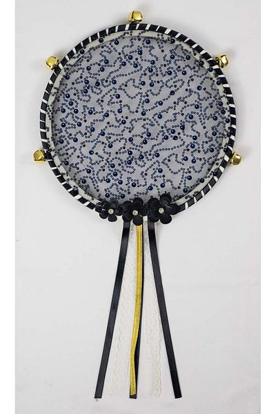 tusem toptan kına malzemeleri Henna Night Def 27 Cm, Pearl Sequin Stone, Bridal Tambourine, Wedding Henna Bridesmaid Bride Zilli Def
