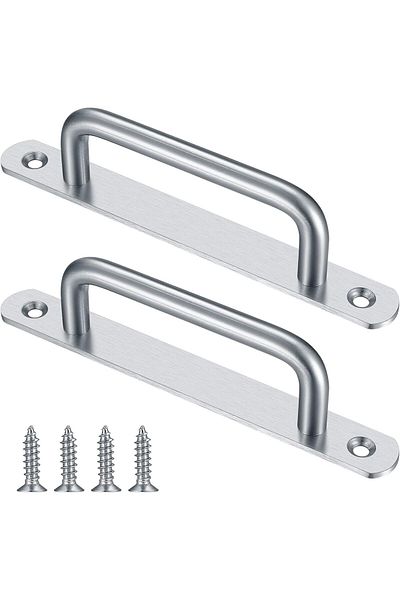 GENERAL Gaomoeny 2 Pcs Sliding Door Handles, Pull Push Door Handles, Stainless Steel Sliding Bathroom Kitche