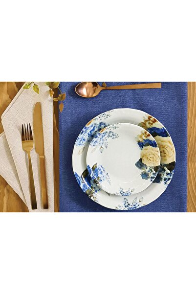 Porland YADE FİRUZAN 24 PARÇA ÇUKUR TABAK SETİ