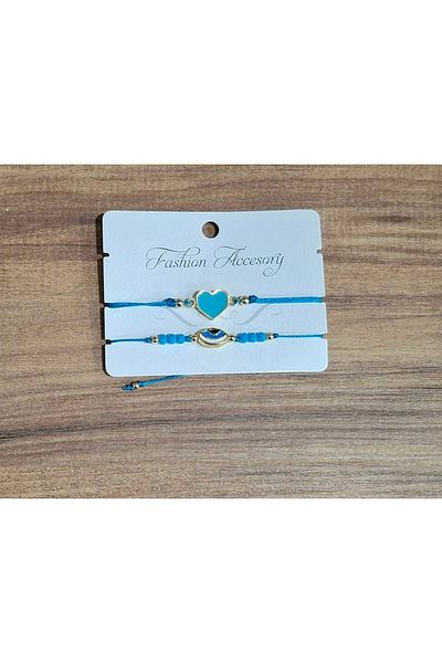 Tasarım 2 Lacquer Finish Eye and Heart Bracelet