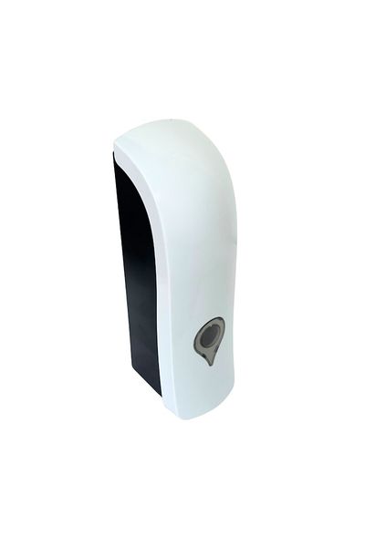 LYOBEST Dispenser - dozator sapun lichid, 300 ml, suport agatare pe perete, alb/gri, 21.5 x 6.5 x 7.2 cm