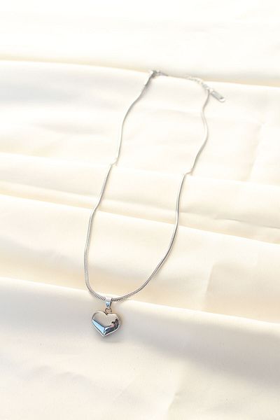 Avantaj Kapıda ®   316L Steel Silver Color Heart Necklace