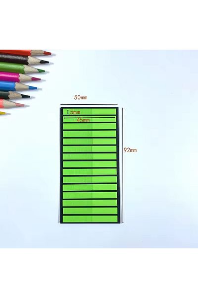 sibga tasarım Thin Strip Green Color Postit Post-It Post It. Book Mark Bookmark Postit Sticker 300 Sheets