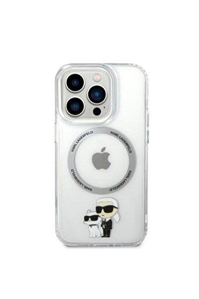 Karl Lagerfeld MagSafe Karl & Choupette iPhone 14 Pro Case Transparent