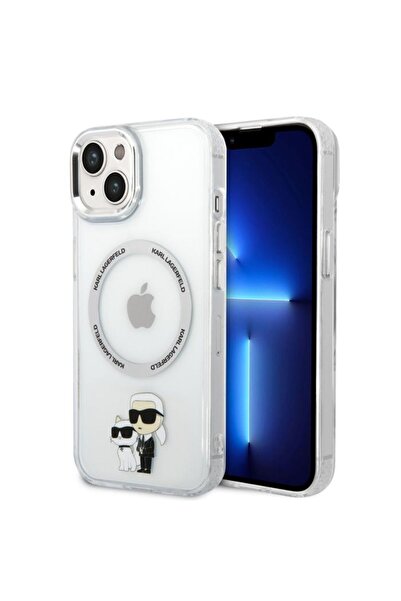 Karl Lagerfeld MagSafe Karl & Choupette iPhone 15 Case Transparent