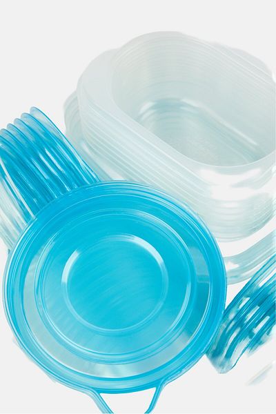 Kitchen Craft 23 Piece Reusable Plastic Food Storage Tubs, Blue