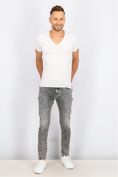Diesel Men Slim Fit Wash Stretchable Denim, Grey Wash