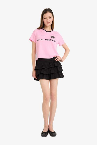 DeFacto Coool Mls Regular Fit Printed Jersey Fabric Short Sleeve T-Shirt F2892Ax25Sm
