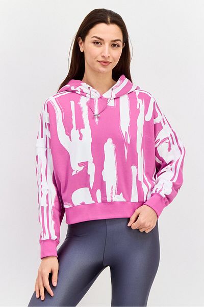 adidas Women Sportswear Fit Long Sleeve Outdoor Hooded Sweatshirt, Multicolor