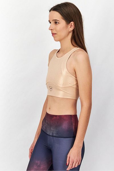 adidas By Stella Mccartney Women Sportwear Fit Sleeveless Training Crop Top, Nude