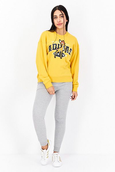 adidas Originals X Disney Women Sportswear Fit Long Sleeves Outdoor Sweatshirt, Yellow