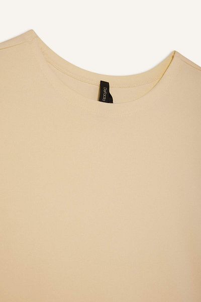 DeFacto Slim Fit Tight Fit Crew Neck Basic Plain Modal Short Sleeve T-Shirt F0685Ax25Sp
