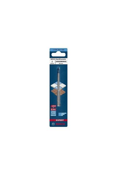 Generic مثقاب بوش الخبير من السيراميك الصلب Hex-9 باللونين الفضي والأزرق مقاس 5 × 90 مم JE2 608 900 589