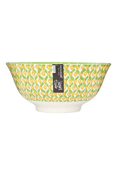 Generic وعاء خزفي آمن للطعام بتصميم هندسي من كيتشن كرافت، متعدد الألوان، 15.7 سم، KCBOWL11