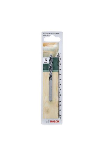 Generic BOSCH Wood Brad Point Drill Bit Black and Silver 6 x 92mm JE2 609 255 203