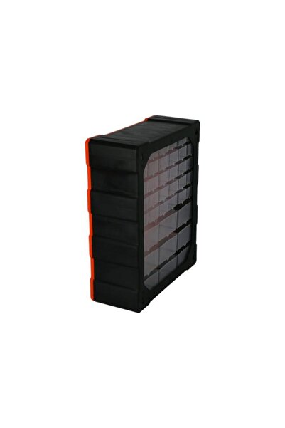 Generic Tactix 39-Drawer Cabinet Plastic Storage Box Black and Orange 320636