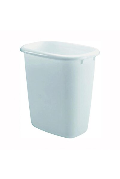 Generic Rubbermaid Contours Durable Plastic Rectangular Waste Basket White 13.61 Liter 2958-00-WHT