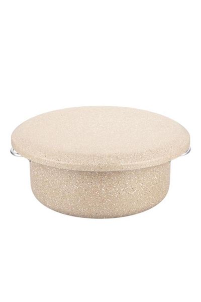 Generic PARFAIT Natural Force Non-Stick Marble Coating Casserole with Lid Cream 28 x 15cm TATA-2815