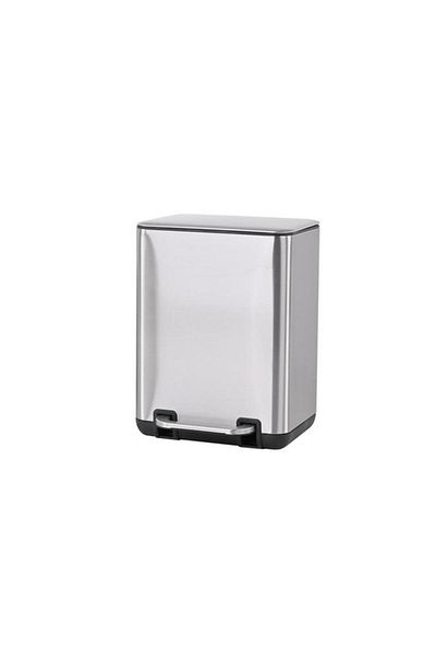 Generic HONEY BEE Stainless Steel Rectangular Pedal Bin Silver 6 Liter HDB-10303A