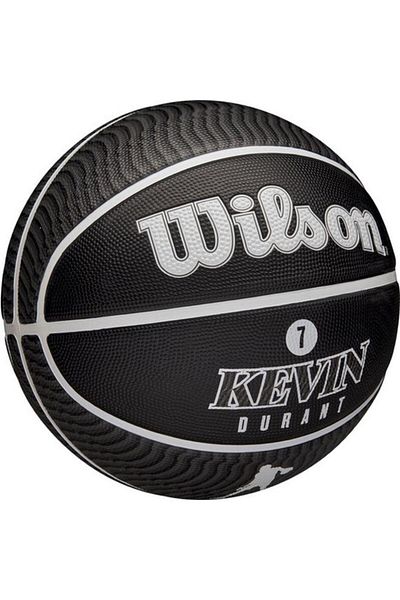 Generic Wilson NBA Player Icon Kevin Durant Outdoor Basketball Black and White Size 7 WZ4006001XB7