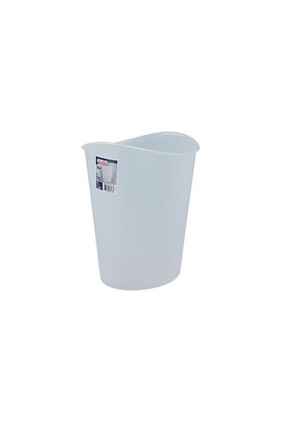 Generic Sterilite Oval Shaped Waste Basket White 11.4 Liter
