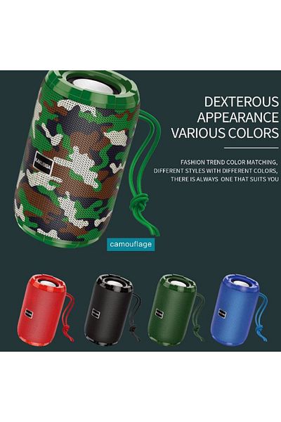 REDz Accessories Portable Speaker KSC-601, 1200mAh Battery, BT 5.0, Carrying Cord, 4 Hours Battery Life, Red
