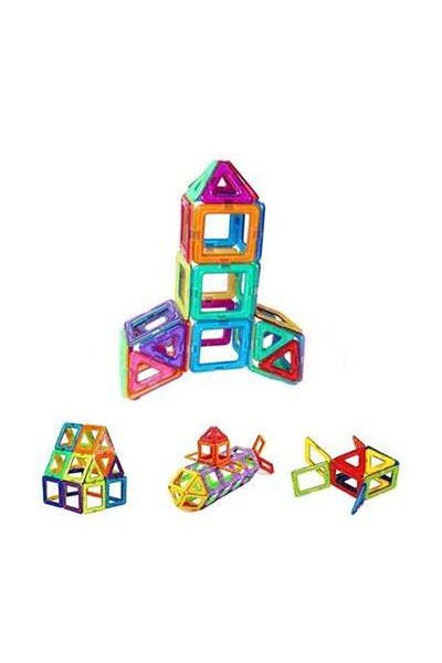 HALAMODO 46-Piece Magnetic Building Blocks Educational Toys With Round Edges Ultrasonic Welding